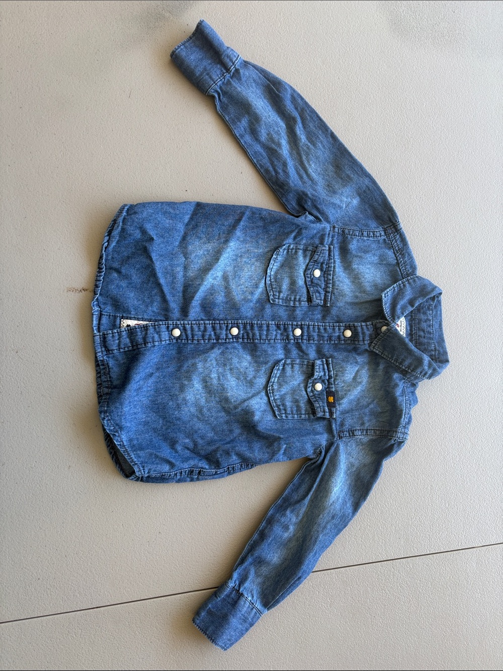Lucky Brand Kids Denim Button-Front Jacket in Blue